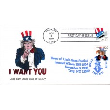 #3263//65 Uncle Sam - Uncle Sam Hat B Line FDC