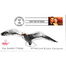 #3287 Alfred Lunt and Lynn Fontanne B Line FDC