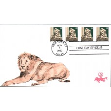 #3447 NY Public Library Lion B Line FDC