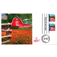 #3449-50 Flag Over Farm B Line FDC