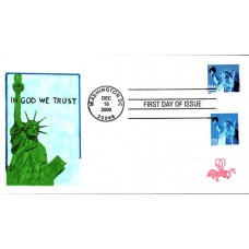 #3451-52 Statue of Liberty B Line FDC