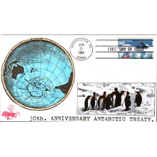 #C130 Antarctic Treaty B Line FDC