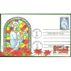 #2165-66 Christmas 1985 Dual C & C FDC