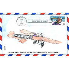 #C128 Harriet Quimby C & C FDC