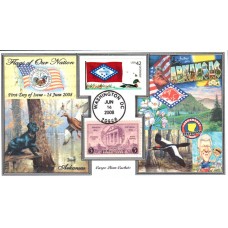 #4278 FOON: Arkansas Flag Carpe Diem FDC