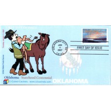 #4121 Oklahoma Statehood C-Cubed FDC