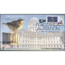 #4292 FOON: Kansas Flag C-Cubed FDC