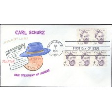 #1847 Carl Schurz Charlton FDC