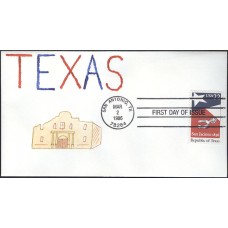 #2204 Republic of Texas Charlton FDC - SA