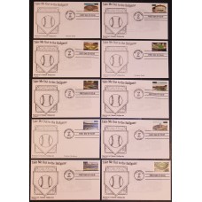 #3510-19 Legendary Baseball Fields CL FDC Set