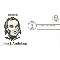 #1863 John J. Audubon Coin 4 FDC