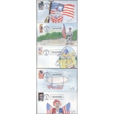 #3776-80 Old Glory Cole FDC Set