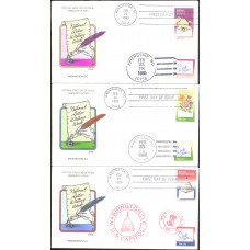 #1805-10 Letter Writing Collins FDC Set