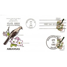 #1956 Arkansas Birds - Flowers Collins FDC