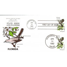 #1961 Florida Birds - Flowers Collins FDC