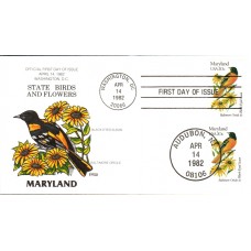 #1972 Maryland Birds - Flowers Collins FDC