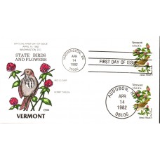 #1997 Vermont Birds - Flowers Collins FDC