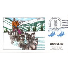 #2135 Dog Sled 1920s Collins FDC