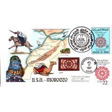 #2349 US - Morocco Joint Collins FDC