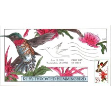 #2642 Ruby-throated Hummingbird Collins FDC