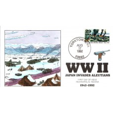 #2697e Japan Invades Aleutians Collins FDC