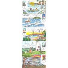 #2969-73 Great Lakes Lighthouses Collins FDC Set