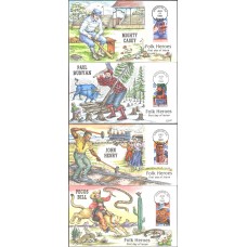 #3083-86 Folk Heroes Collins FDC Set