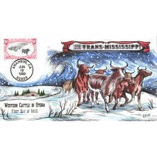 #3210 Western Cattle in Storm Collins FDC