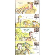 #3393-96 Distinguished Soldiers Collins FDC Set