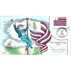 #3403b New England Flag Collins FDC