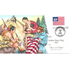 #3403i Indian Peace Flag Collins FDC