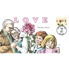 #3499 Rose and Love Letter Collins FDC