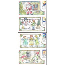 #3949-52 Christmas Cookies Collins FDC Set