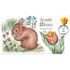 #4185 Beautiful Blooms - Cottontail Rabbit Collins FDC