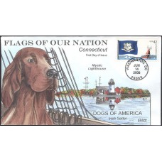 #4281 FOON: Connecticut Flag Collins FDC