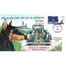 #4298 FOON: Michigan Flag Collins FDC