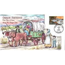 #4376 Oregon Statehood Collins FDC