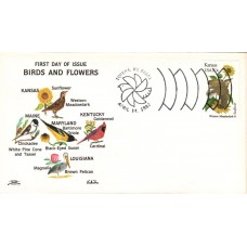 #1968 Kansas Birds - Flowers Colonial FDC