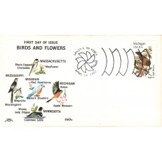 #1974 Michigan Birds - Flowers Colonial FDC