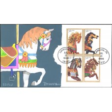 #2976-79 Carousel Horses Colorano HP49 FDC