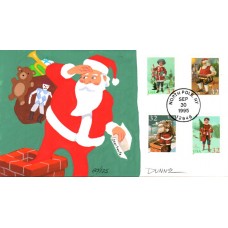 #3004-07 Santa and Children Colorano HP51 FDC