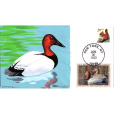 #RW60 Canvasbacks Colorano HP33 FDC