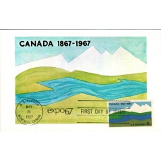 #1324 Canada Centenary Colorano Maxi FDC