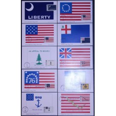 #1345-54 Historic Flags Colorano Maxi FDC Set