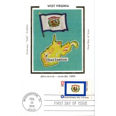 #1667 West Virginia State Flag Colorano Maxi FDC