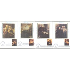 #1691-94 Declaration of Independence Colorano Maxi FDC Set