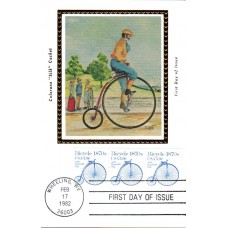 #1901 Bicycle 1870s Colorano Maxi FDC