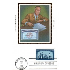 #2153 Social Security Act Colorano Maxi FDC