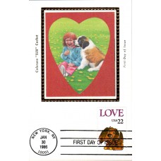 #2202 LOVE - Puppy Colorano Maxi FDC