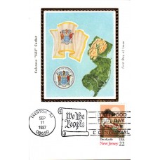 #2338 New Jersey Statehood Colorano Maxi FDC